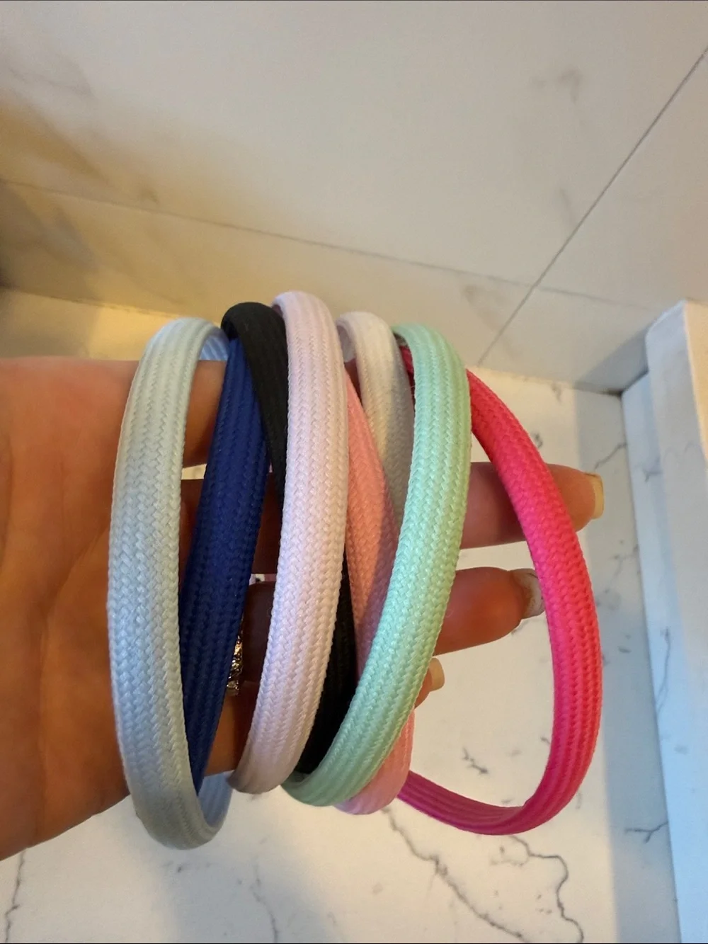 Assorted Solid Color Padded Headbands - Set of 8